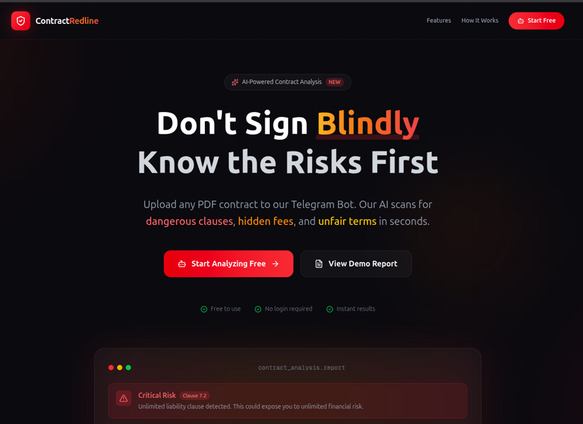 AI-Powered Contract redlining bot